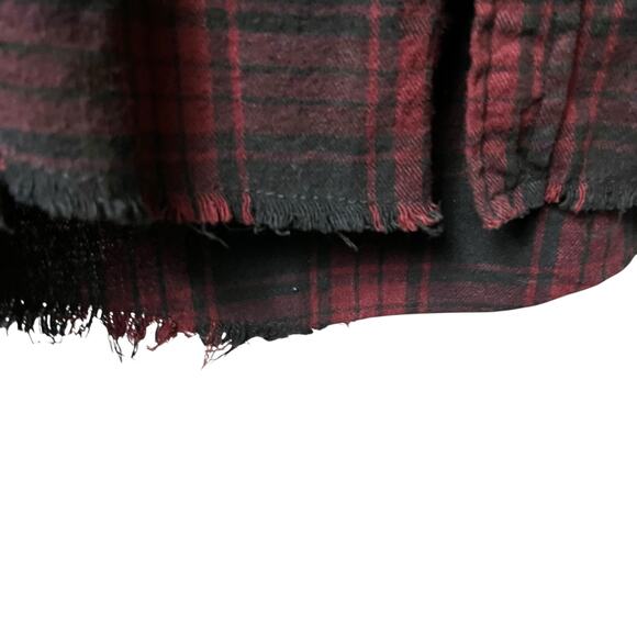 2/$15 Flannel‎ Red Black Ombre Button Front Long Sleeve Shirt Lumberjack M (2710 - Picture 2 of 4